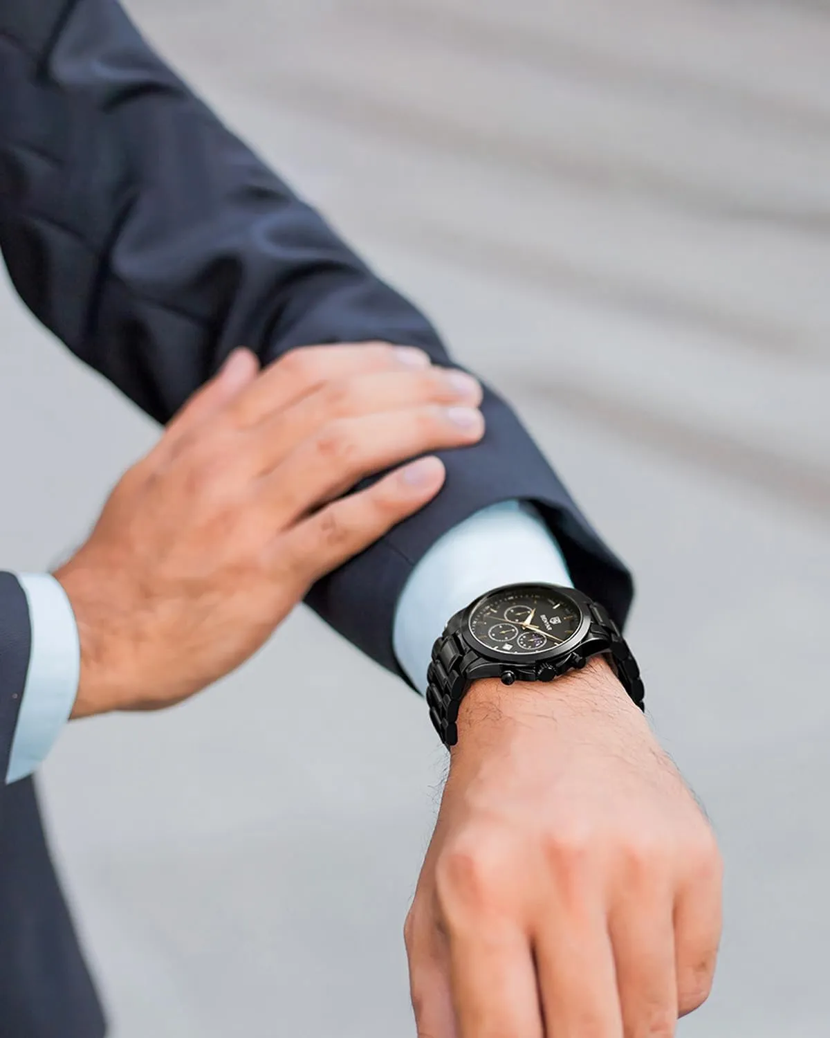 Watch Silver Watch Quartz Chronograph elaborate nervous dioxide aloof mosaic Date Men's Wrist Watches Stainless Steel Casual Luxury Gifts for Men Unique Mens Dress Watch BY BENYAR Watches for Men Analog Watch Mens Watches Waterproof 