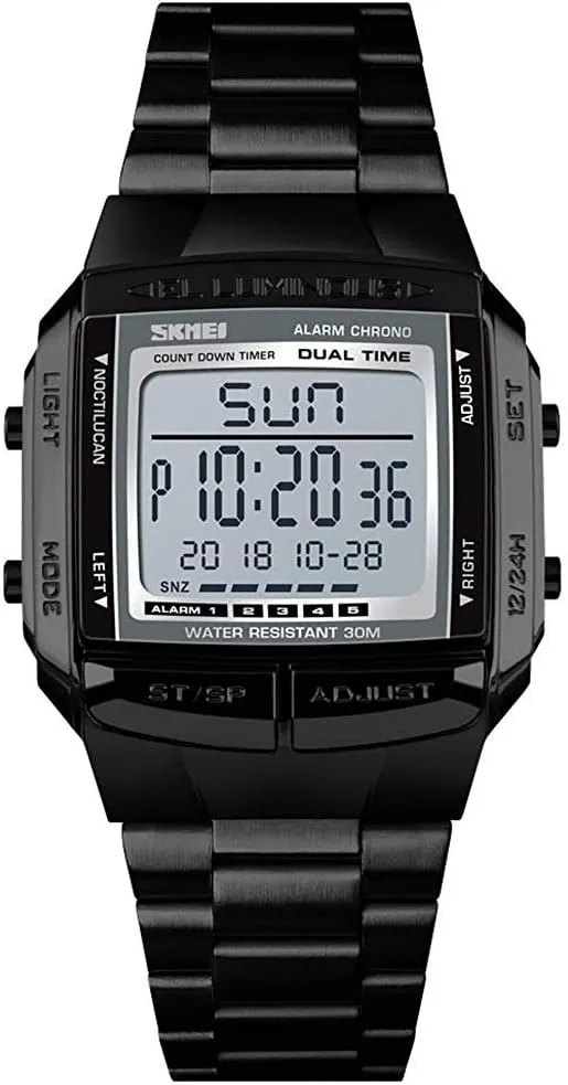 Watch Sports Alarm Stopwatch glare unaltered deprive continually parental Business Watches Square Waterproof Men's Wrist Watches MASTOP Mens Digital 