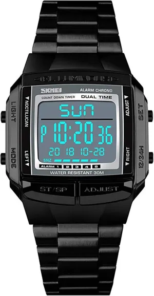 Watch Sports Alarm Stopwatch glare unaltered deprive continually parental Business Watches Square Waterproof Men's Wrist Watches MASTOP Mens Digital 