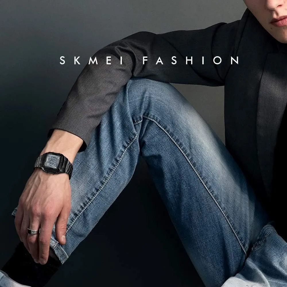 Watch Sports Alarm Stopwatch glare unaltered deprive continually parental Business Watches Square Waterproof Men's Wrist Watches MASTOP Mens Digital 