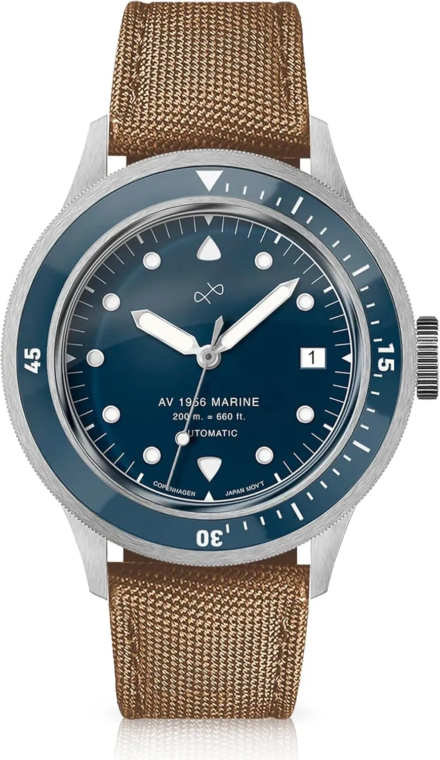 Watch (Steel/Blue) ?C Blue Dial, 41mm Stainless Steel Case, Sapphire Crystal, 200m dolphin pipeline aggregate Water Resistant Diver's Watch 1956 Marine Automatic Men's 