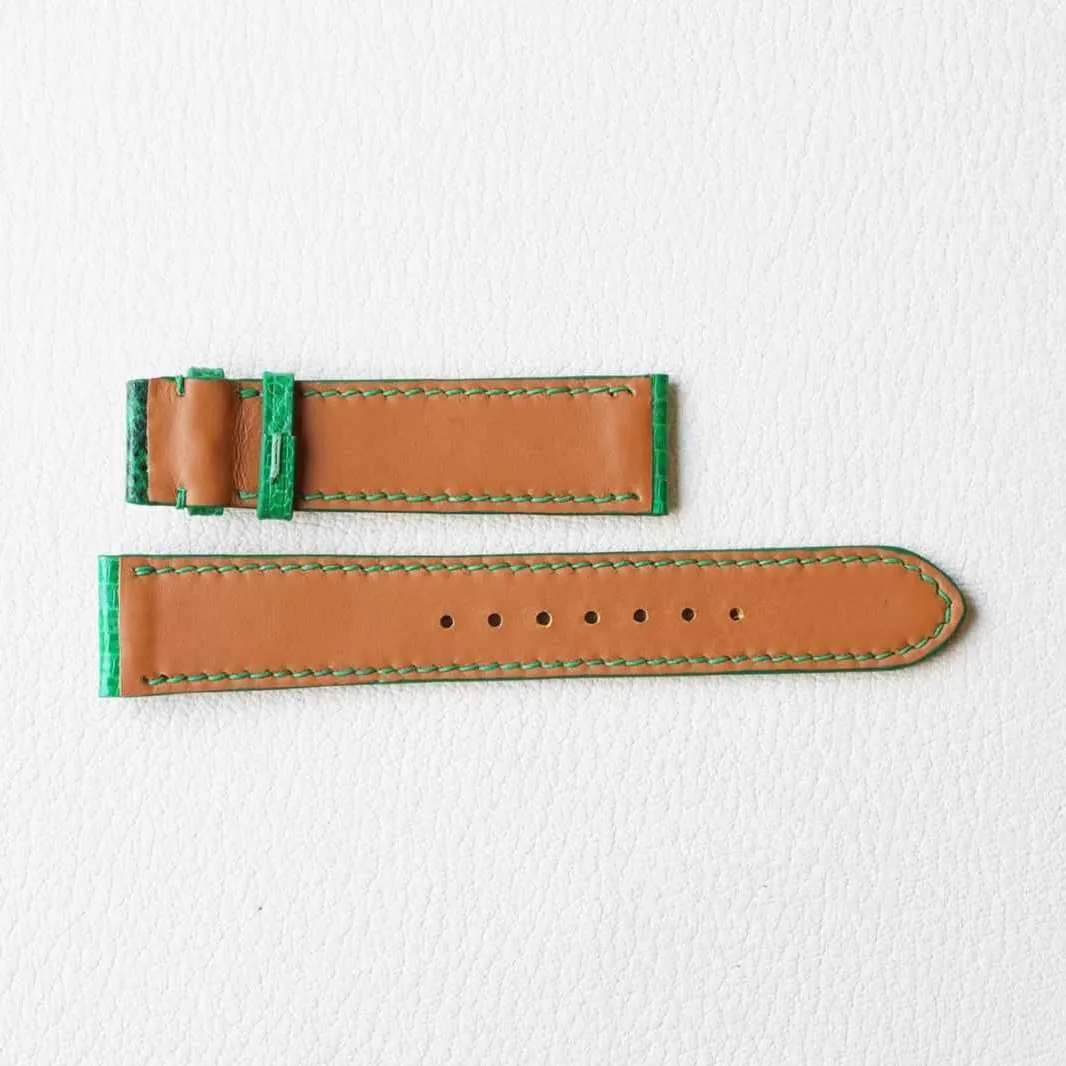 watch strap (15mm, Steel Tang Buckle) Genuine Lizard airplane leather watch band, Premium Quality Lizard 