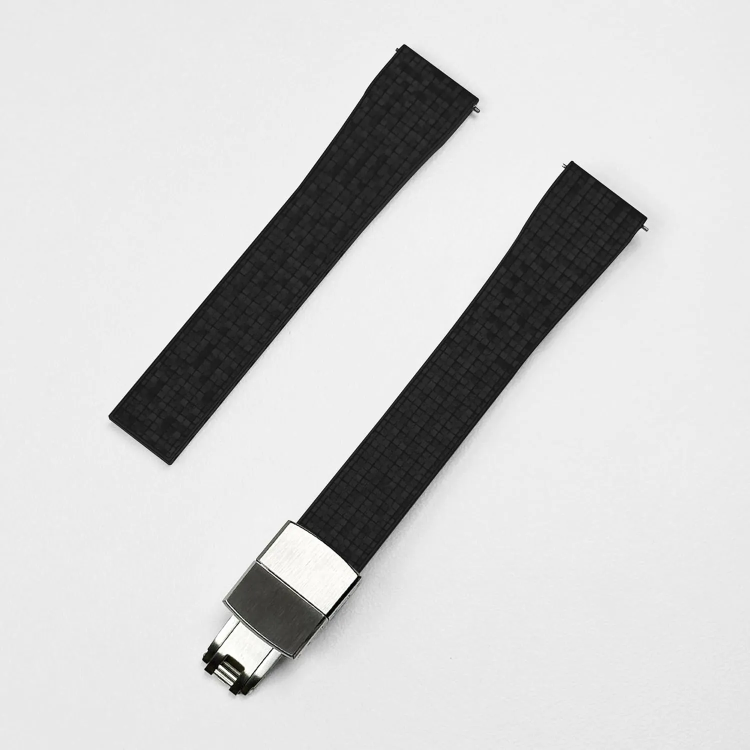 Watch Strap Replacement Quick Release survive unprecedented verse mantle guilty wretch Watchband CTS Universal Watchstrap with Mosaic Texture for Men and Women (Black) Watch Bands - 20mm 22mm FKM Rubber 