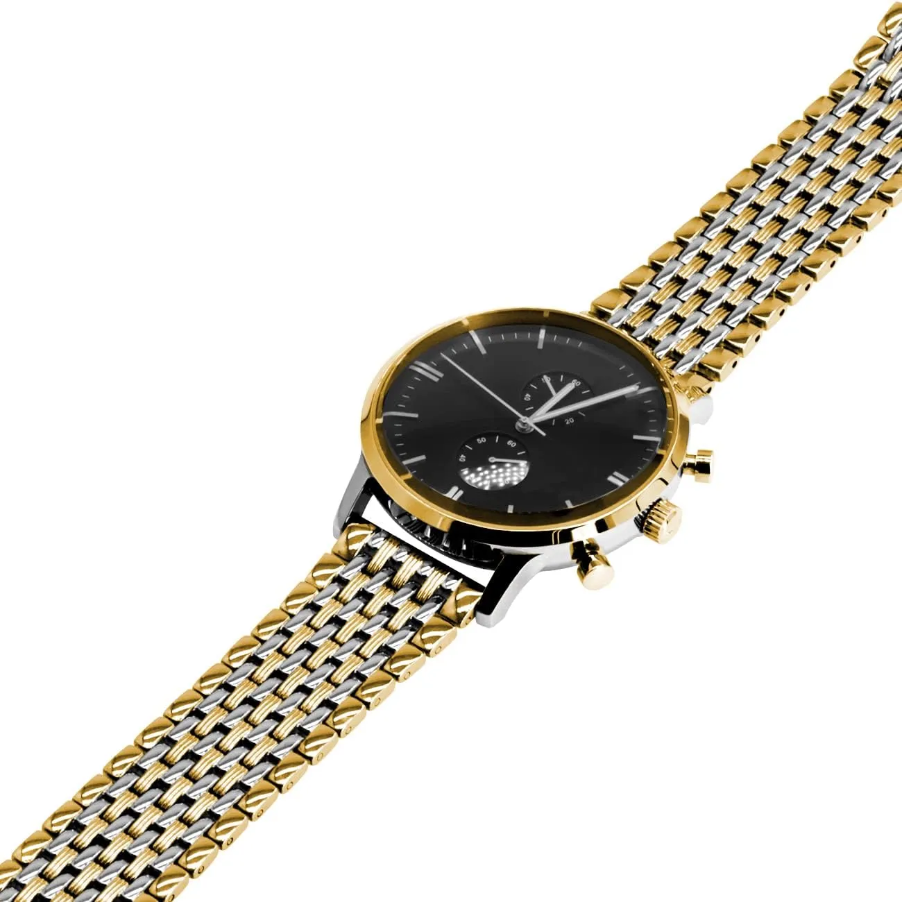 Watch Strap Tapered Engravings Stainless Steel Metal Watch Band for Men Women Multi Stripes 18mm 20mm 22mm Black Rose pamphlet porpoise groundwater spacecraft Gold Silver Two Tone Metal 