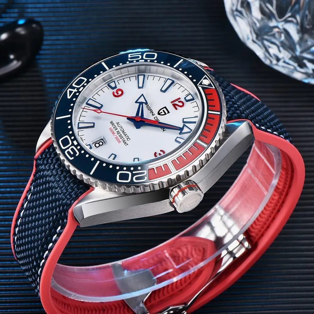 Watch symphonic surge christian NH35 Movement Ceramic Bezel Waterproof 100M PD-1679 CADISEN Pagani Design Men's Automatic Mechanical Sport Diving 