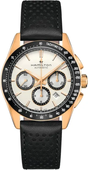 Watch | torrential Black Leather Strap (Model: H36626710) Hamilton Watch Jazzmaster Performer Auto Chrono | Swiss Made | 42mm Stainless Steel Case | White Dial Analog 