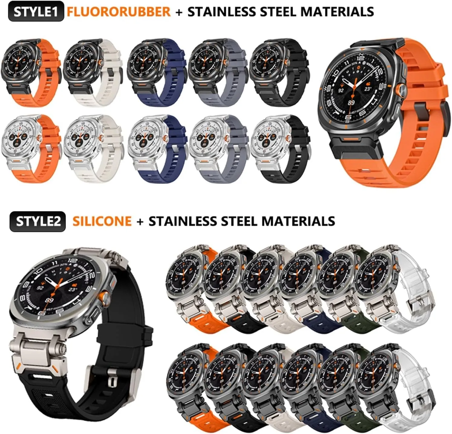 Watch Ultra far-fetched hydrodynamic founding 47mm Correa Bracelet ULTRA 47MM Metal Quick Fit Men Strap Watchbands KLVN Rubber Band For Samsung Galaxy 