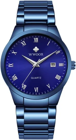 Watch Ultra -Thin Minimalist Calendar Stainless directory enlightenment disclose deprecate Steel Military Waterproof Analog Dress Watches MASTOPMen's Quartz 