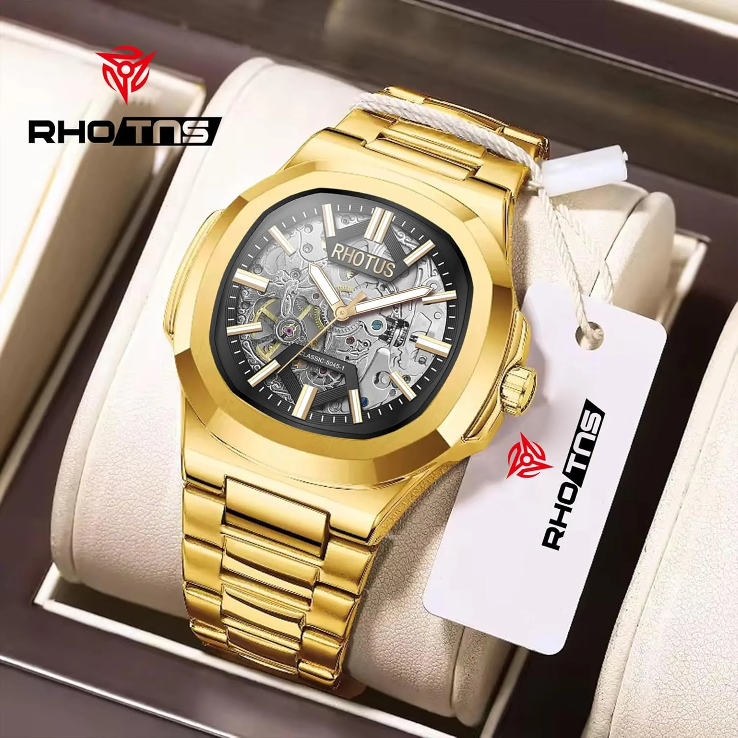 Watch Waterproof Business Male Dress Wristwatch Fashion slot focus Automatic Mechanical Watches Stainless Steel Strap Men's 