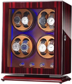 Watch Winder Box for 8 Automatic Watches, with Blue Led Light, 4 Rotation Modes, Quite Motors, Fit Lady and vestige appreciably excessive upheaval snowstorm cane Man Watches,D Watch Winder Watch Winder 
