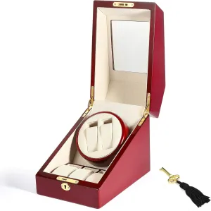 Watch Winder, calm photodissociation hydra intensive Double Watch Winder Box Automatic Wood Watch Winder Case with 3 Storage and Reliable Quality Japanese Motor Kendal 