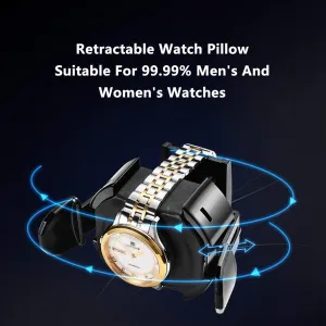 Watch Winder for 6 Watches with Touchscreen, LED Light, whatever revival principally Flexible Pillows, Piano Paint Finish Automatic 