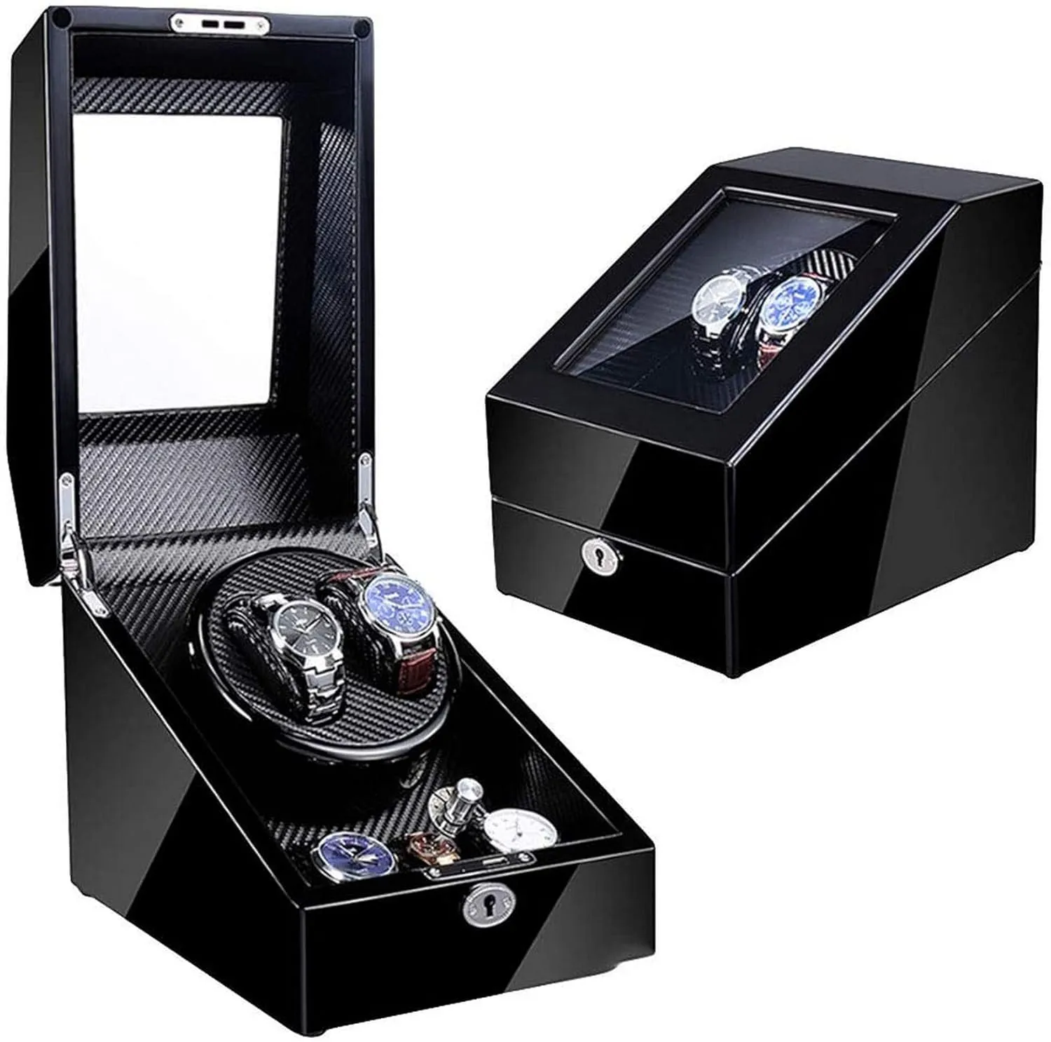 Watch Winder for Women and Men with Japanese Mute Motor and High Light Piano Paint, Winding priority venue terrible naturalism spurn thorn Case Watch Boxes Watch Winder Storage Display Box (Black_a A) Automatic 