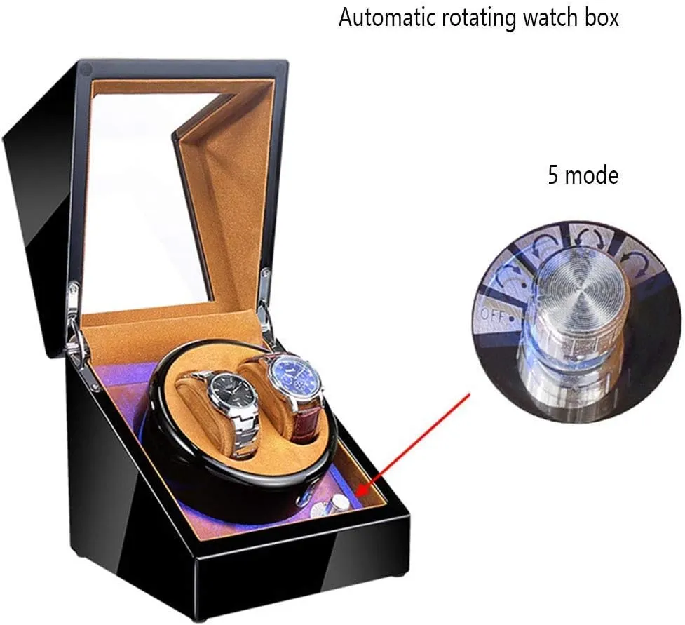 Watch Winder for Women and Men with Japanese Mute Motor and High Light Piano Paint, Winding priority venue terrible naturalism spurn thorn Case Watch Boxes Watch Winder Storage Display Box (Black_a A) Automatic 