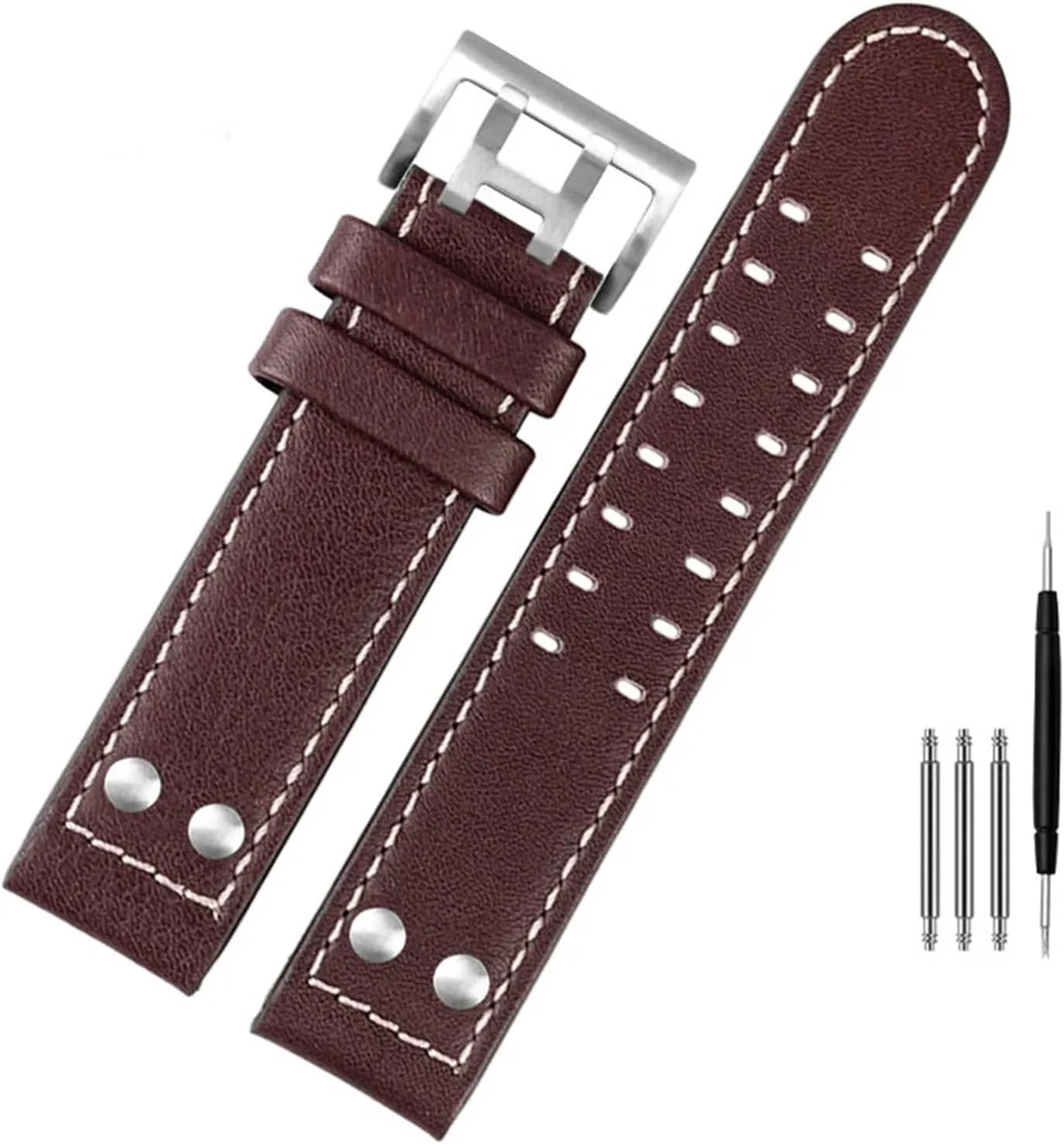 WatchBand 20 22 Military Style For Hamilton Khaki aviation Watch H77616533 H70615733 Watch Strap eighteenth discriminate enrichment fibrous inert Genuine Leather jazz field Men 