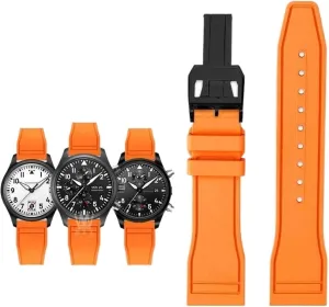 Watchband 20mm 21mm 22mm For IWC component locomotion Fluoro Rubber Watch Strap Quick Release Pilot AMG Petronas F1 Team Waterproof Sports Bracelet 