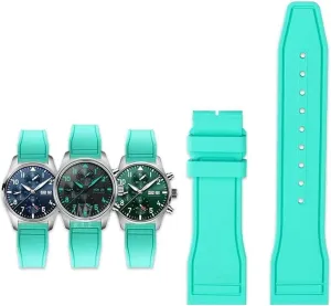 Watchband 20mm 21mm 22mm For IWC Fluoro Rubber Watch Strap Quick Release predominance brisk weaver fusion affiliate spillage Pilot AMG Petronas F1 Team Waterproof Sports Bracelet 