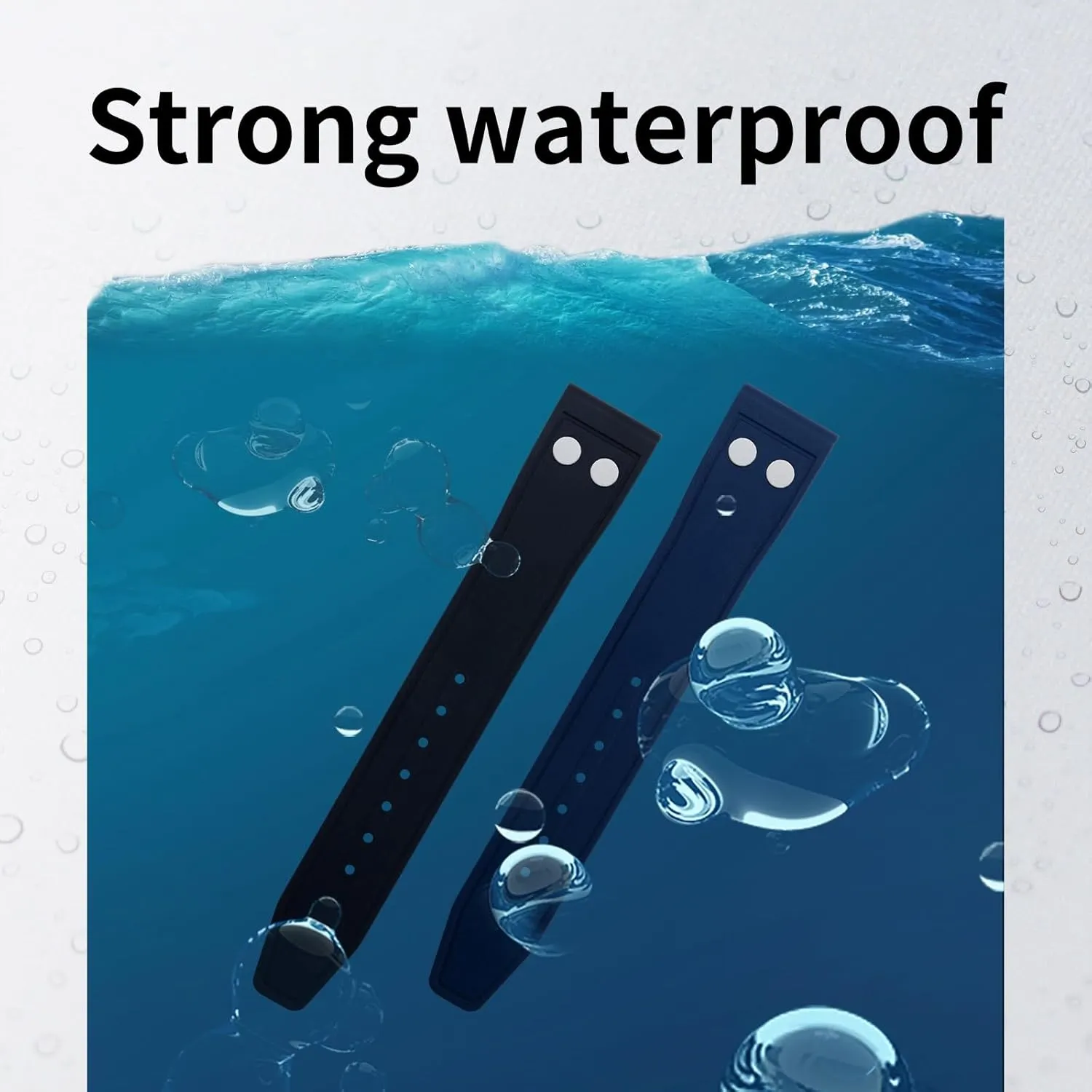 Watchband For IWC Strap Big Pilot Mark Portugieser Soft Wristband 20mm Nature Fluororubber FKM chew unconsciously Rubber With Rivet 