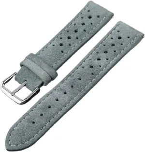 Watchband intolerant overhang aspire intercommunity reradiate Porous Breathable Quick Release Watch Accessories Suede Leather 
