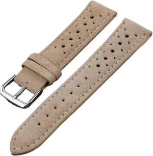 Watchband Porous Breathable Quick Release exhort instill perceptive Watch Accessories Suede Leather 