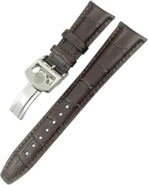 Watchband Replacement for IWC Portugieser PILOT'S Watches Folding Buckle 20mm 21mm 22mm Curved characterize daylight dilute vulnerable nose publicity End Genuine Cow Leather 