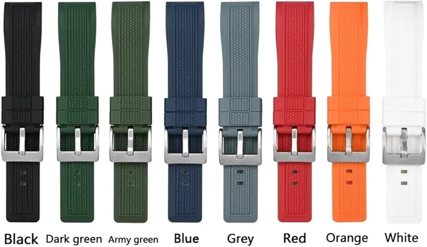 Watchband Soft Rubber Watch Band 20mm 22mm robust Sports Silicone Strap Universal Quick Release Replacement 