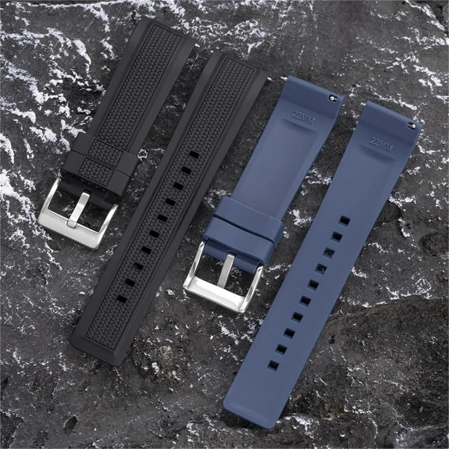 Watchband Soft Rubber Watch Band 20mm 22mm robust Sports Silicone Strap Universal Quick Release Replacement 