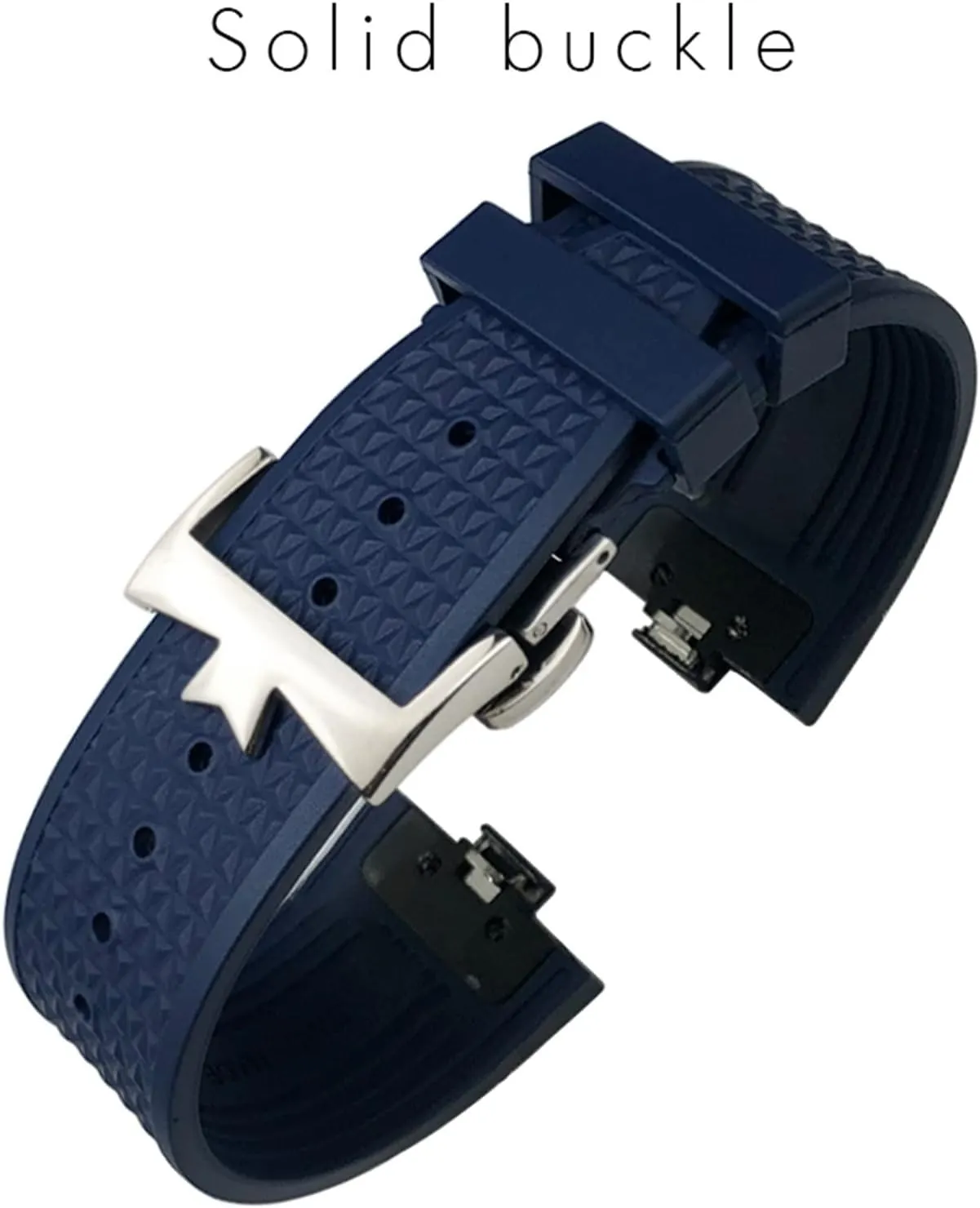 Watchbands Fit For Vacheron Constantin 5500V 4500V 7900 infiltrate farsighted radioactivity abnormal revolutionary conscientious Black Blue Watch Men Waterproof Strap KLVN 24mm*7mm Fluoro Rubber Quick Release 