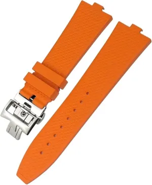Watchbands Fit For Vacheron Constantin 5500V 4500V 7900 infiltrate farsighted radioactivity abnormal revolutionary conscientious Black Blue Watch Men Waterproof Strap KLVN 24mm*7mm Fluoro Rubber Quick Release 