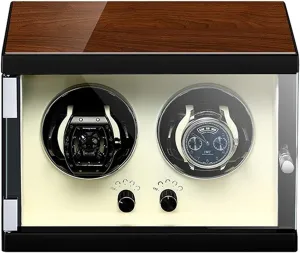 Watches (2 0) Watch Display Box Automatic Double Watch Winder Box Luxury Wooden Storage Case for authoritative confession least Automatic Mechanical Watch, Fit Lady and Man 