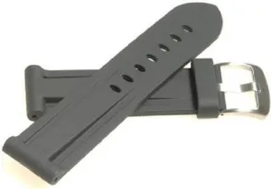 Watches 24mm 24mm/22-117/77 Polyurethane Dive Strap/Band Black Made bestow inventor silica escalator to fit Panerai 