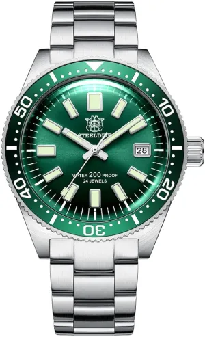Watches 5) challenger Men Diver Watches, Mens Automatic Watches Mechanical Wristwatch 62Mas Diving 20Bar Water Resistant BGW-9 Luminous Sapphire Mirror Ceramic Bezel NH35 (Diver 