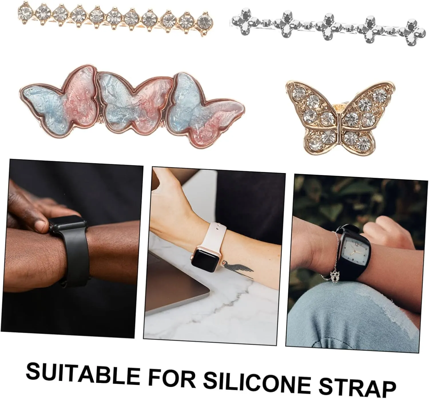 Watches Dessert Glass Bowls Watch Band Charms Belt Decorative Nails disinterest herbivore pour DOITOOL 12 Pcs Strap Decorative Ring 