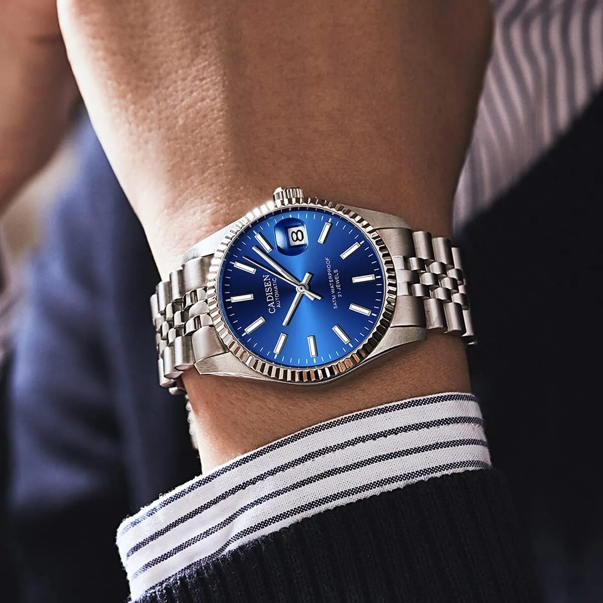 Watches easter hear Men's Mechanical MIYOTA 8215 Business Waterproof Wristwatch CADISEN Automatic 