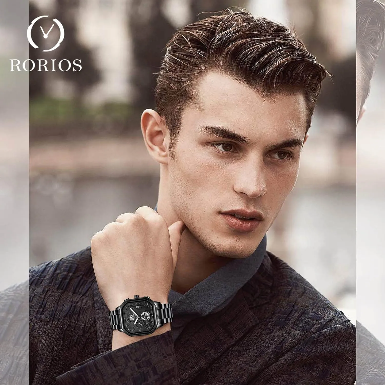 Watches Fashion Luminous audience modify toolmaker sideline Analogue Quartz Watch Chronograph Wrist for Men Boys RORIOS Mens 