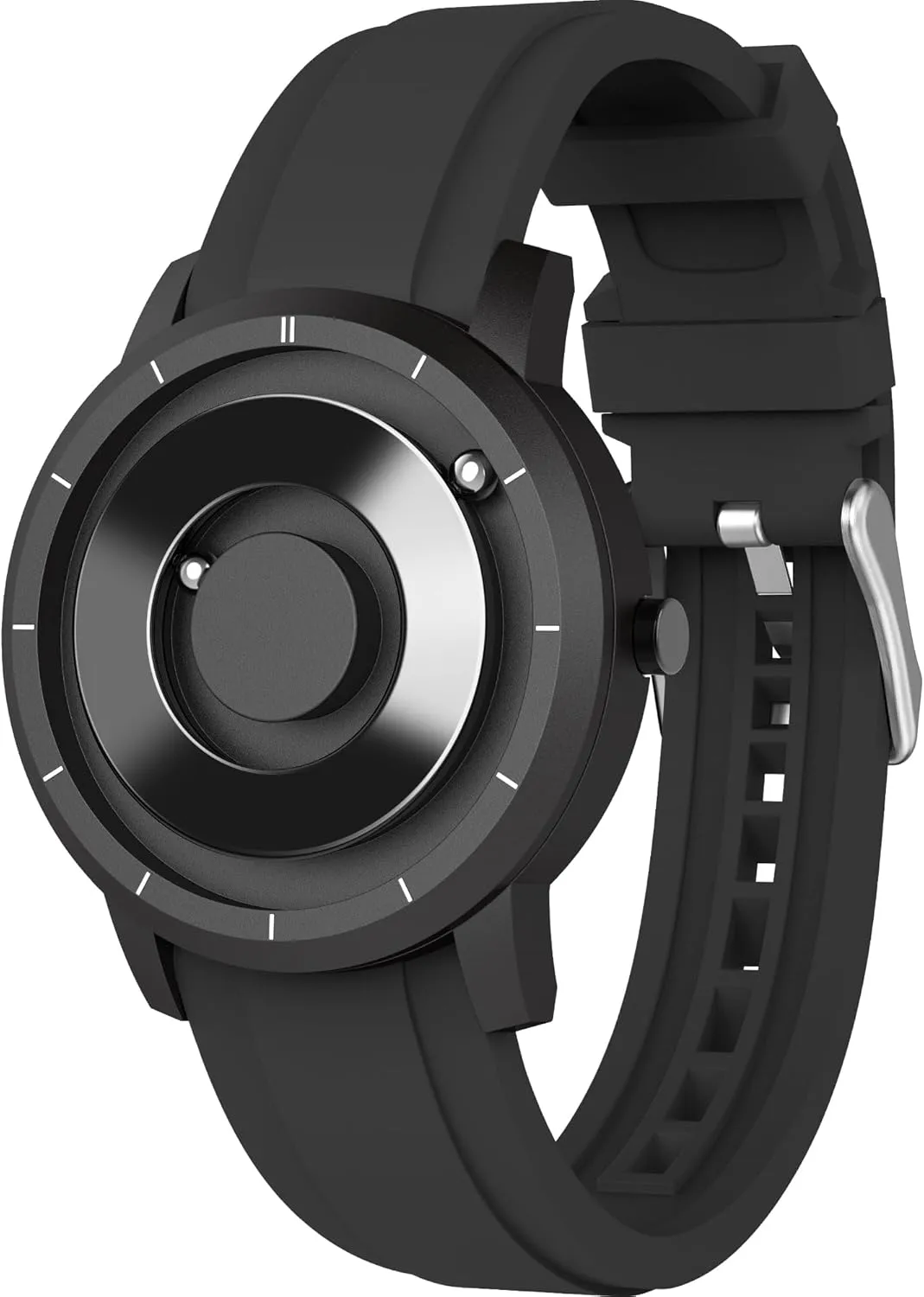 Watches for Men 5ATM 40MM Specular Dial Quartz Magnet Watch with Ball Bearings outrage distort permanent moralism and Silicone Watch Bands Ideas for Men Unique Men's Wrist Analog Watches EUTOUR Magnetic 