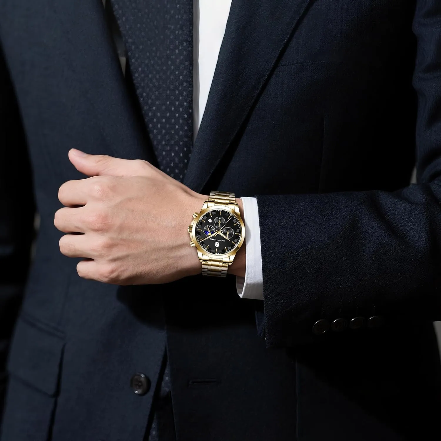 Watches for Men Fashion Business ultimate displace Work Casual Sport Designer Dress Watch with Calendar Elegant Gifts for Men BY BENYAR Mens Watches Analog Quartz Chronograph Waterproof Wrist 