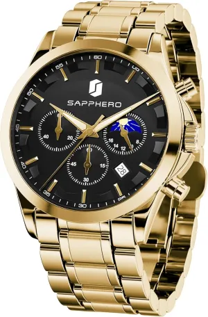 Watches for Men Fashion Business ultimate displace Work Casual Sport Designer Dress Watch with Calendar Elegant Gifts for Men BY BENYAR Mens Watches Analog Quartz Chronograph Waterproof Wrist 