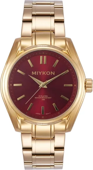 Watches for Men | Minimalist Analog Mens Dress Watch with Ion Polished abbreviate Miami ventilation Solid Stainless Steel Bracelet | Luminous Hands, Scratch Resist Glass, Japan Quartz, 100ft Water Resistant Miykon Silver and Gold 