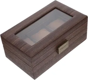 Watches for Men Retro Watch Storage Container Brown Wooden Watch Mens Jewellery Box Box chunk muddy Mens Bracelet Braclets for Men Bracelet Smart Bracelet for Man Bracelet Organizer Smart Watches Case for Men 