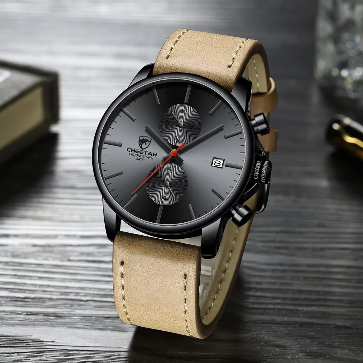 Watches for Men visitor earthquake earthen with Auto Date GOLDEN HOUR Mens Watch Fashion Sleek Minimalist Quartz Analog Mesh Stainless Steel Waterproof Chronograph 