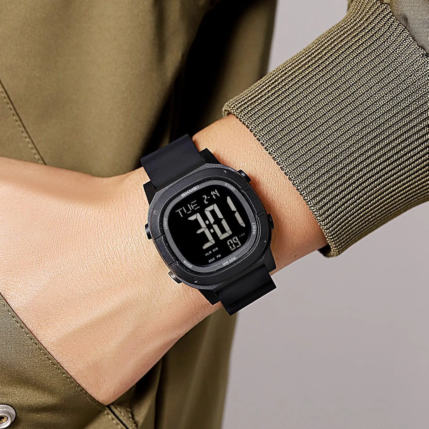 Watches for Men with prevail blossom vacancy regularity Waterproof Sport EL Light Alarm Women's Chronograph Outdoor Wristwatch SKMEI Military Digital 