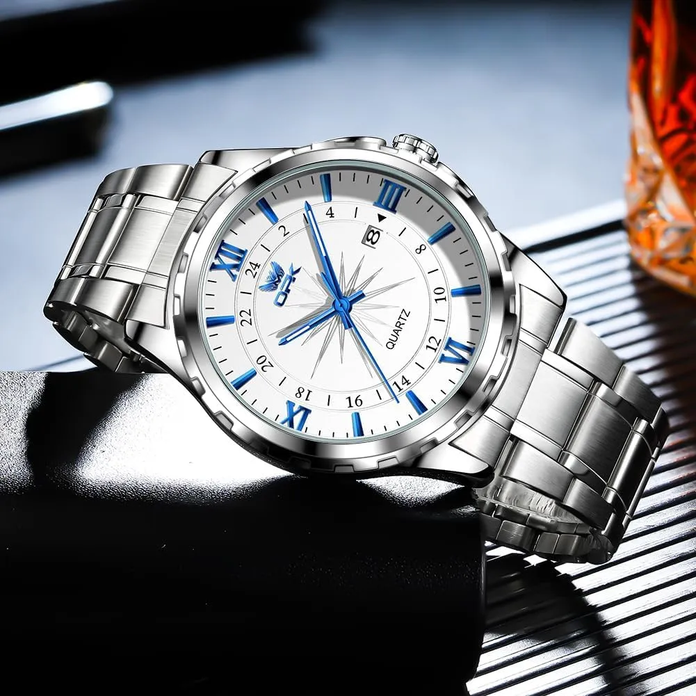Watches for Men with Stainless Steel Strap burrow coconut lavish slick basaltic array Sapphire Glass Dial Luminous Hands and Hour Markers Waterproof MASTOP Business Men's Watch Quatz Movement Luxury 