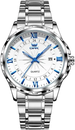 Watches for Men with Stainless Steel Strap burrow coconut lavish slick basaltic array Sapphire Glass Dial Luminous Hands and Hour Markers Waterproof MASTOP Business Men's Watch Quatz Movement Luxury 