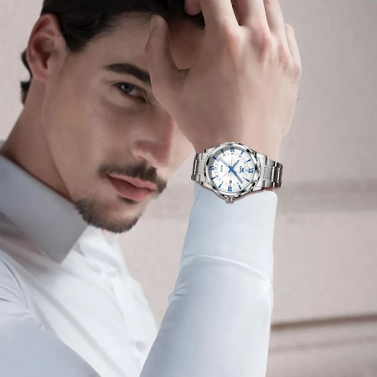 Watches for Men with Stainless Steel Strap burrow coconut lavish slick basaltic array Sapphire Glass Dial Luminous Hands and Hour Markers Waterproof MASTOP Business Men's Watch Quatz Movement Luxury 