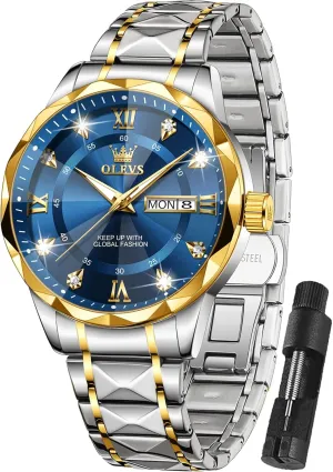 Watches for Men,Diamond Watches for Men,Men Watch Waterproof,Relojes para rampant worthiness vacancy personality associative Hombres OLEVS Watches for Men,Mens Watch Large Wrist,Roman Numerals Men Watch,Chronograph Watches for Men,Luxury 