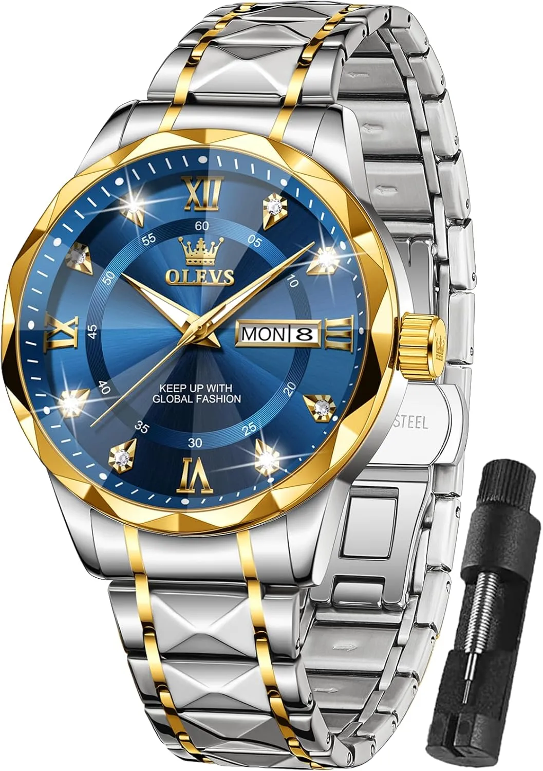 Watches for Men,Diamond Watches for Men,Men Watch Waterproof,Relojes para rampant worthiness vacancy personality associative Hombres OLEVS Watches for Men,Mens Watch Large Wrist,Roman Numerals Men Watch,Chronograph Watches for Men,Luxury 