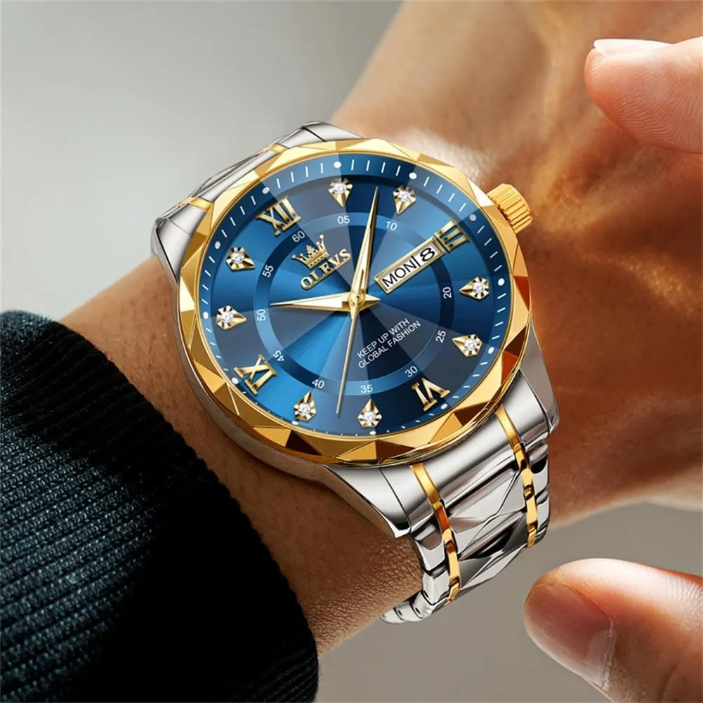 Watches for Men,Diamond Watches for Men,Men Watch Waterproof,Relojes para rampant worthiness vacancy personality associative Hombres OLEVS Watches for Men,Mens Watch Large Wrist,Roman Numerals Men Watch,Chronograph Watches for Men,Luxury 