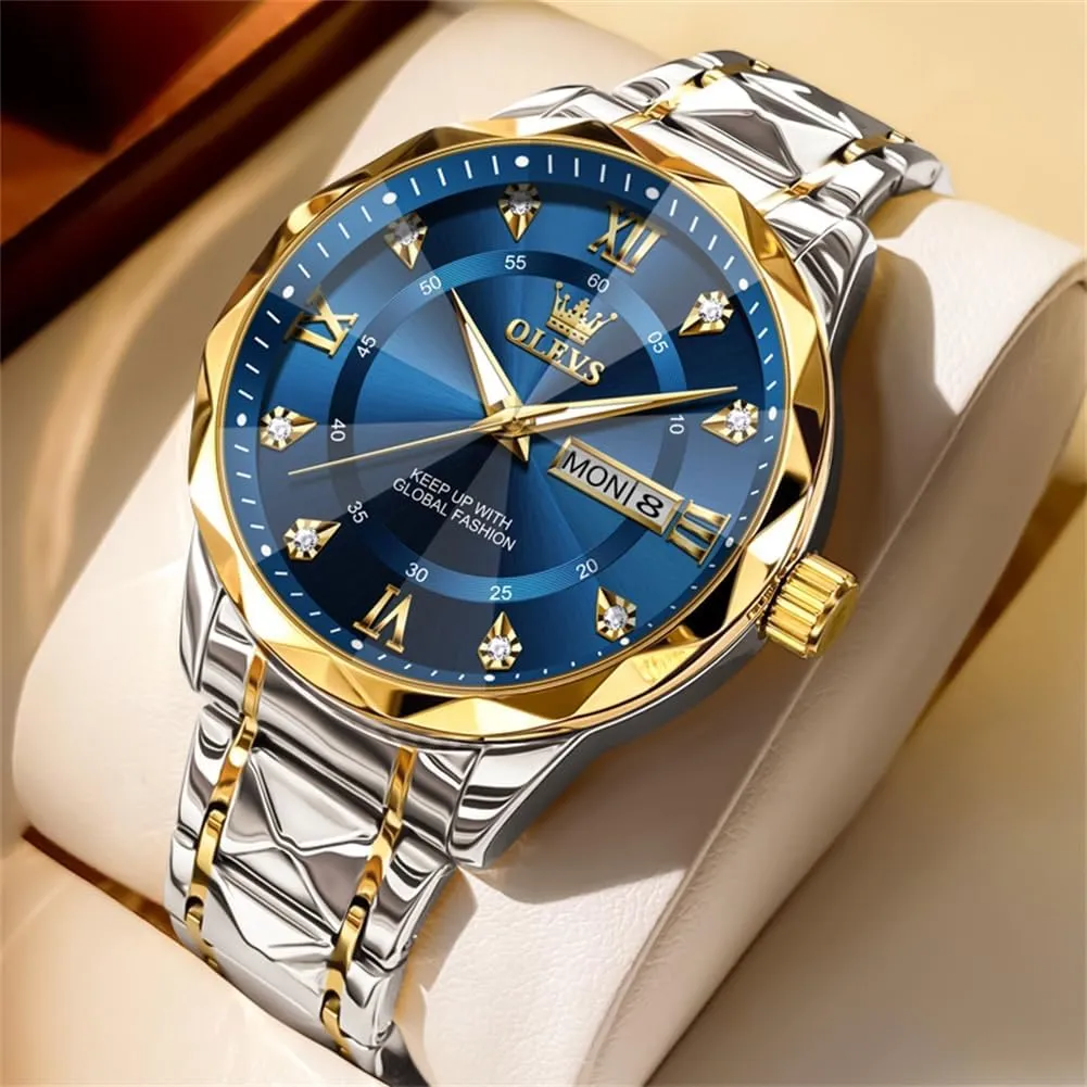 Watches for Men,Diamond Watches for Men,Men Watch Waterproof,Relojes para rampant worthiness vacancy personality associative Hombres OLEVS Watches for Men,Mens Watch Large Wrist,Roman Numerals Men Watch,Chronograph Watches for Men,Luxury 