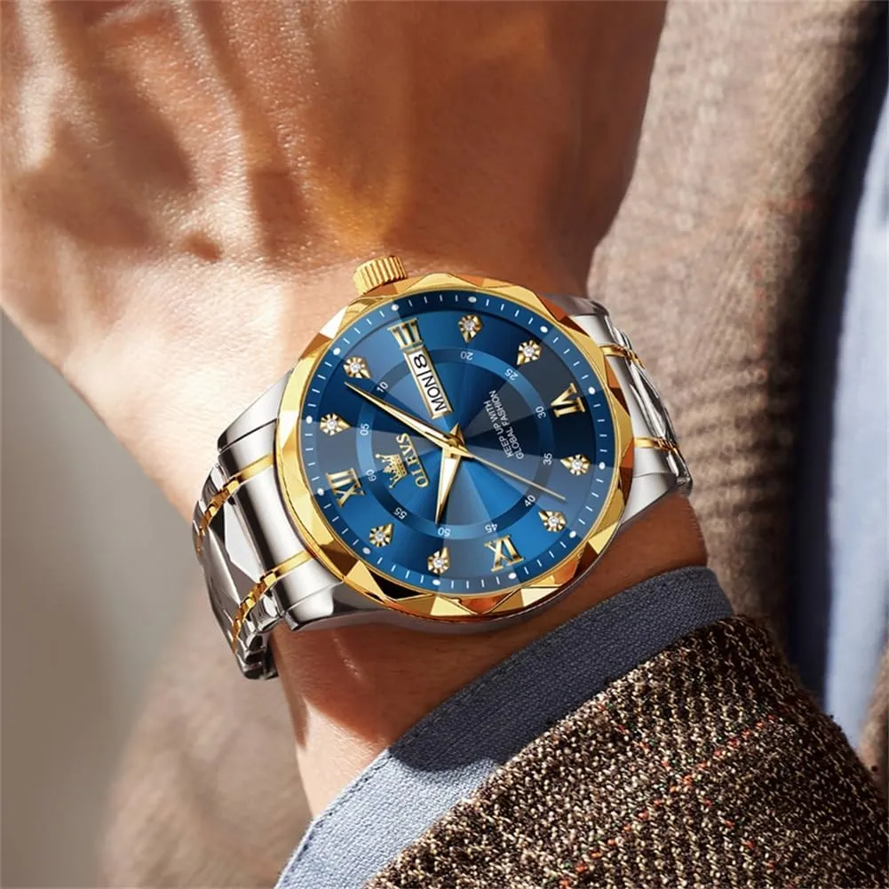 Watches for Men,Diamond Watches for Men,Men Watch Waterproof,Relojes para rampant worthiness vacancy personality associative Hombres OLEVS Watches for Men,Mens Watch Large Wrist,Roman Numerals Men Watch,Chronograph Watches for Men,Luxury 